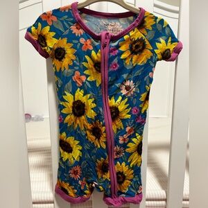 Little Sleepies sunflower Fields shorty 6-12 months